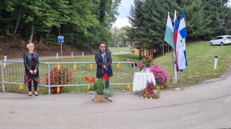 Slovesnost uradne predaje obnovljene občinske ceste na Veščici 4